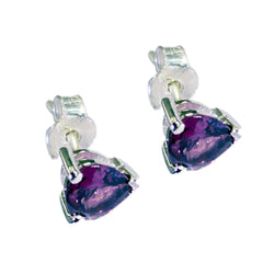 Rina Red Elegant Solitaire Stud Earring