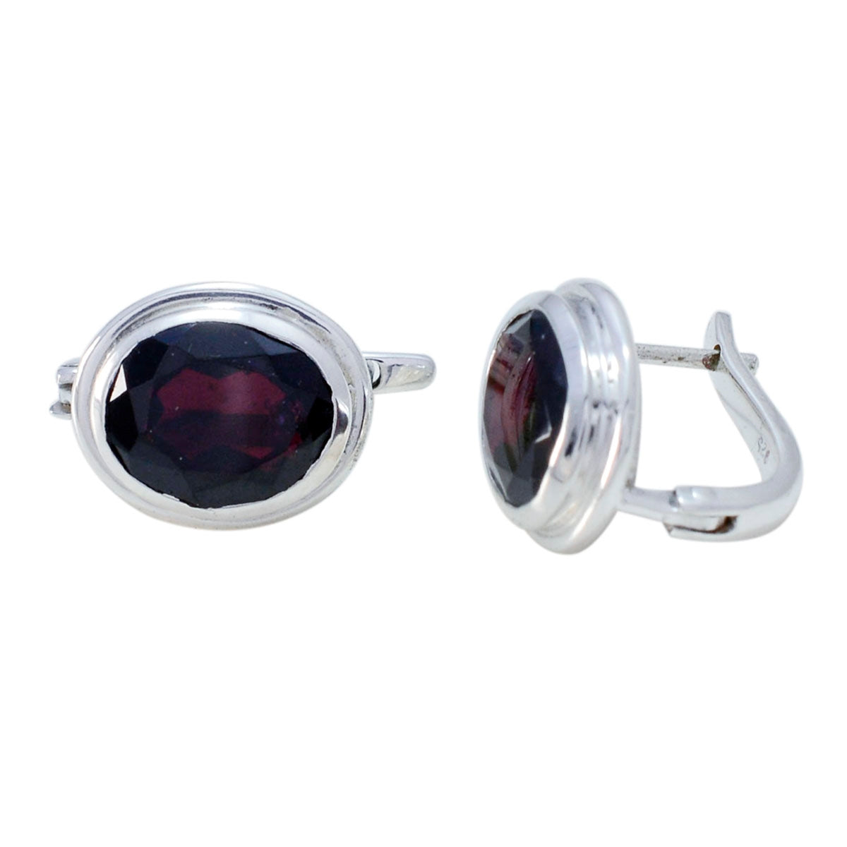 Yuki Red Dainty Solitaire Stud Earring Garnet Red Stud