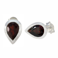 Lucia Red Dainty Solitaire Stud Earring