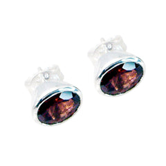 Hana Red Elegant Solitaire Stud Earring