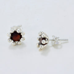 Gabriela Red Elegant Solitaire Stud Earring
