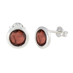 Xiu Red Dainty Solitaire Stud Earring