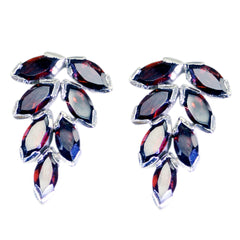 Lourdes Red Minimal multiple Stud Earring