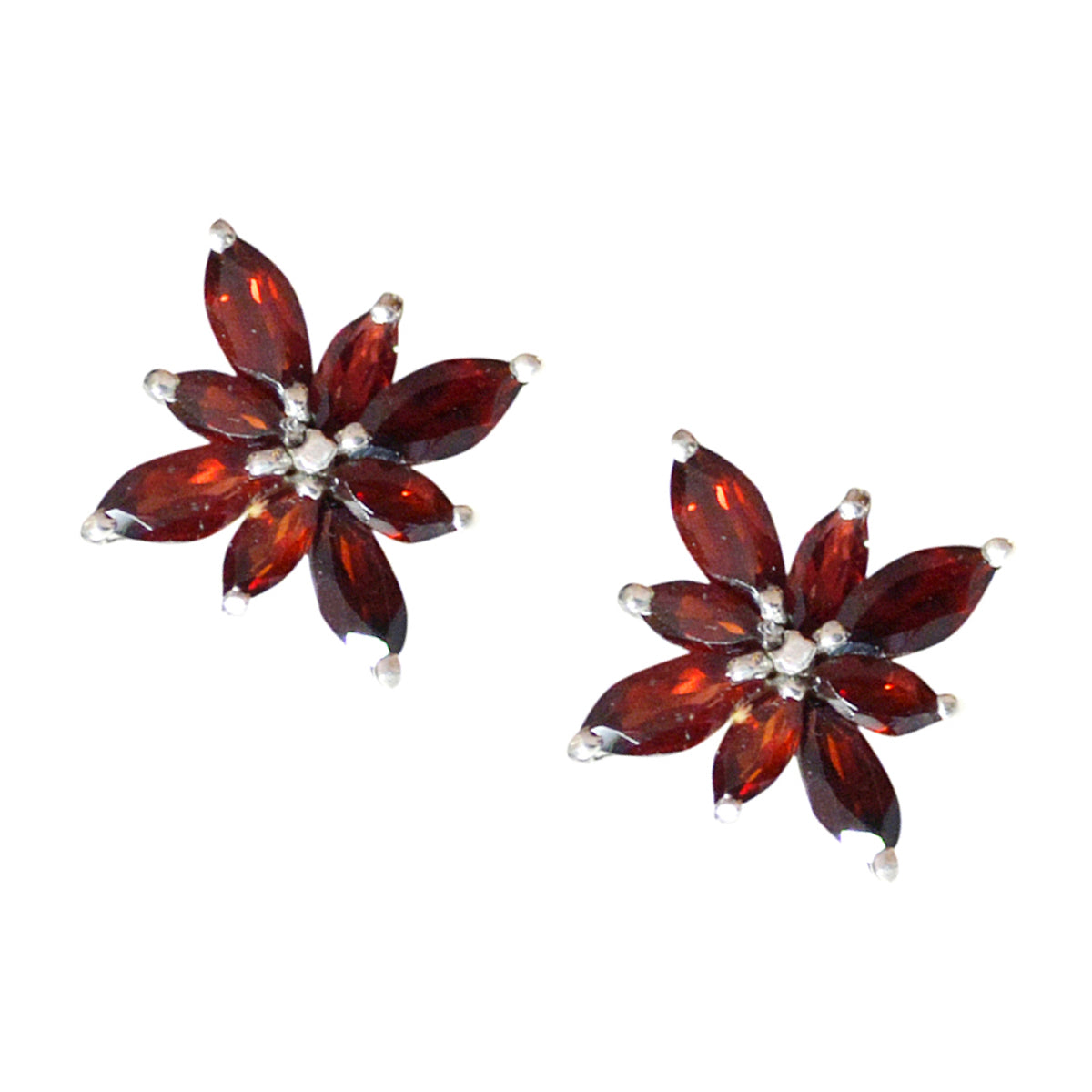 Lourdes Red Slim multiple Stud Earring