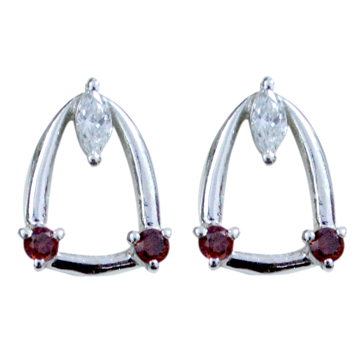 Milagros Red Delicate multiple Stud Earring