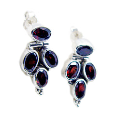 Li Lee Red Featherlight multiple Stud Earring Garnet Red Stud