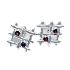 Luisa Red Featherlight multiple Stud Earring Garnet Red Stud