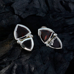 Rebeca Red Slim Toi et Moi Stud Earring