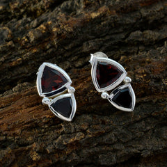 Rebeca Red Slim Toi et Moi Stud Earring