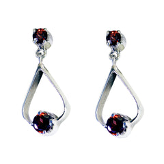 Naomi Red Dainty multiple Stud Earring Garnet Red Stud