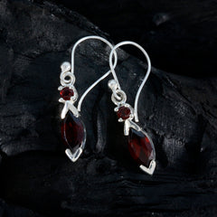 Marie Red Whisper thin Toi et Moi Dangle Earring