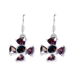 Sakura Red Dainty multiple Dangle Earring Garnet Red Dangle