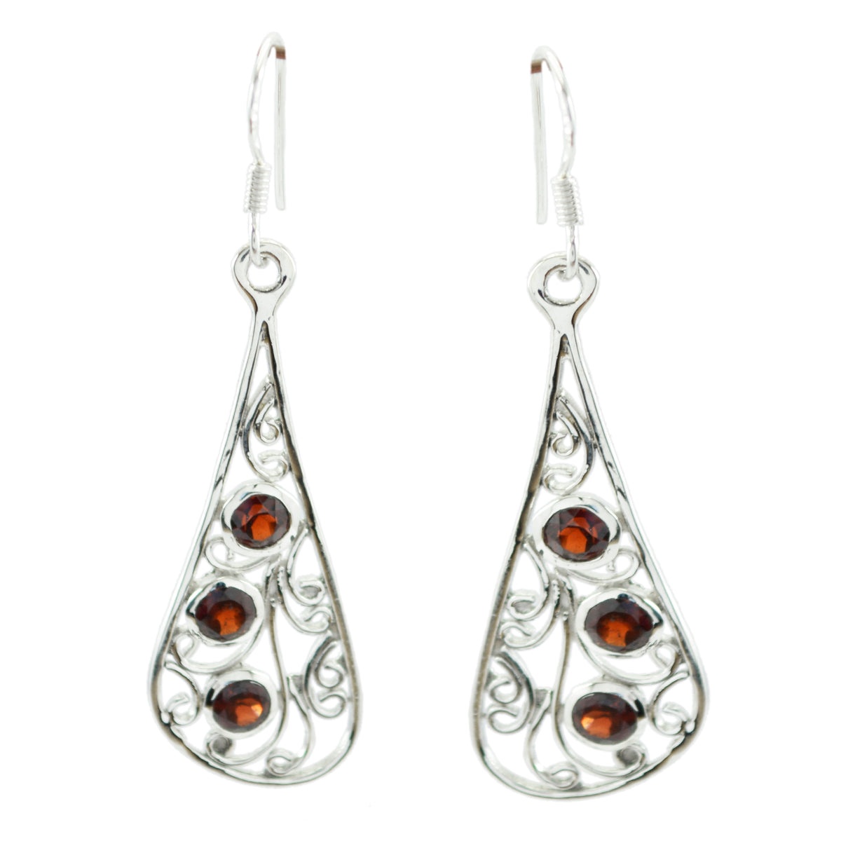 Teresa Red Whisper thin multiple Dangle Earring