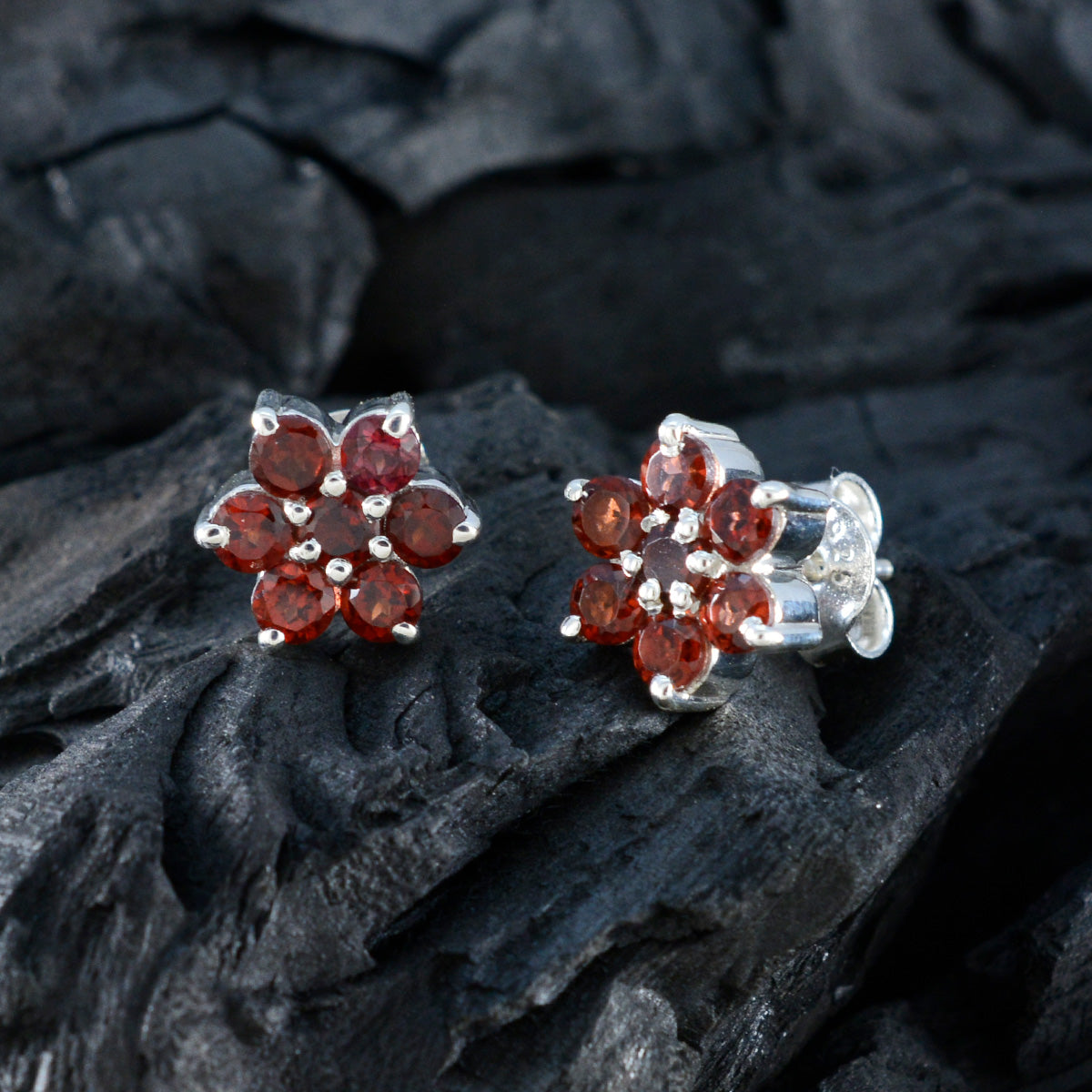 Valentina Red Dainty multiple Stud Earring