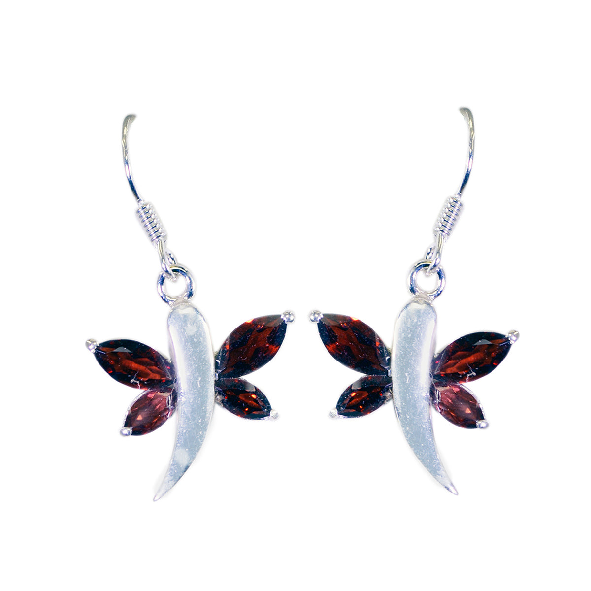 Victoria Red Featherlight multiple Dangle Earring Garnet Red Dangle