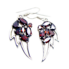 Addison Red Mid weight multiple Dangle Earring Garnet Red Dangle