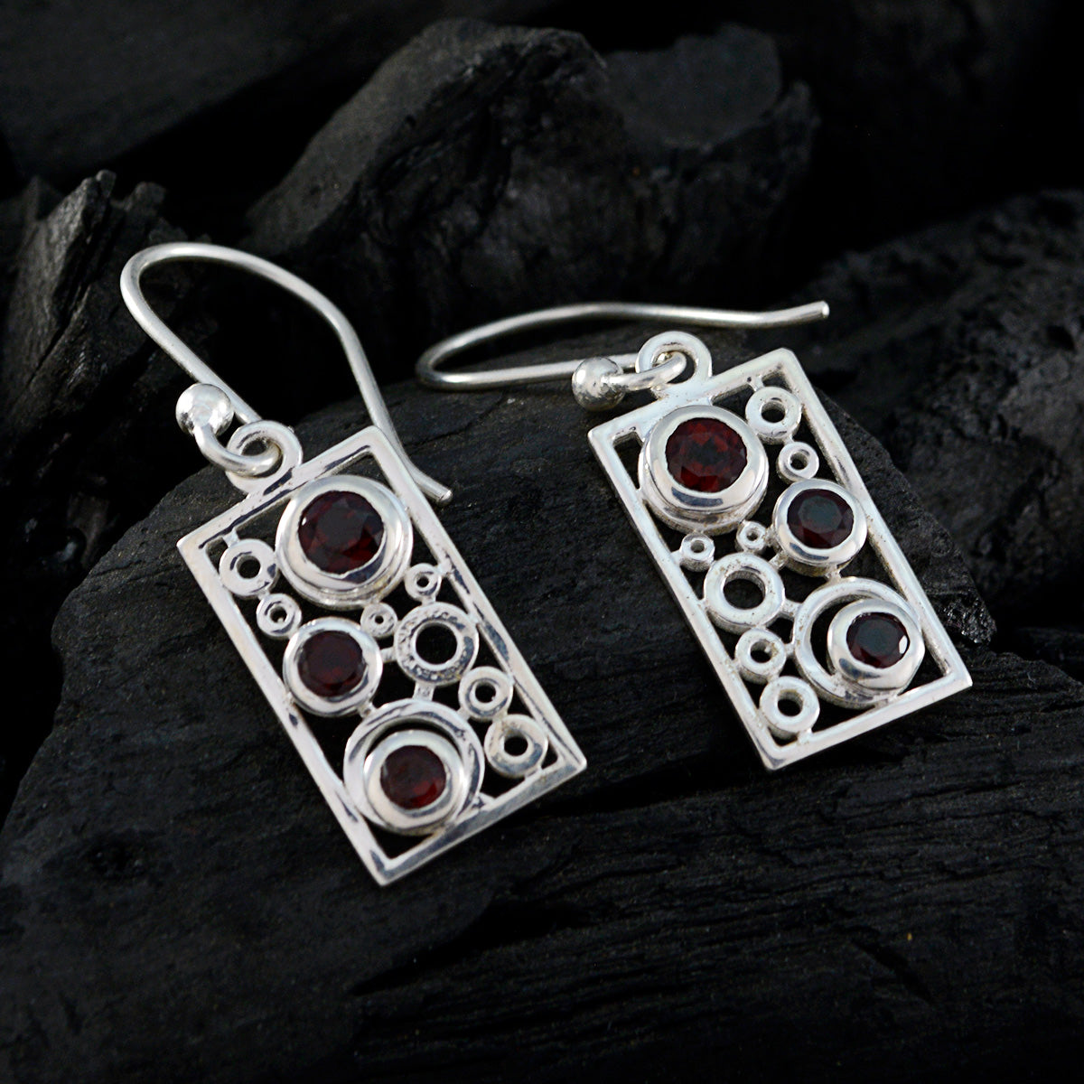 Abigail Red Featherlight multiple Dangle Earring