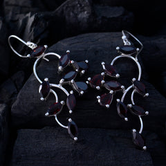 Eliza Red Edgy multiple Dangle Earring