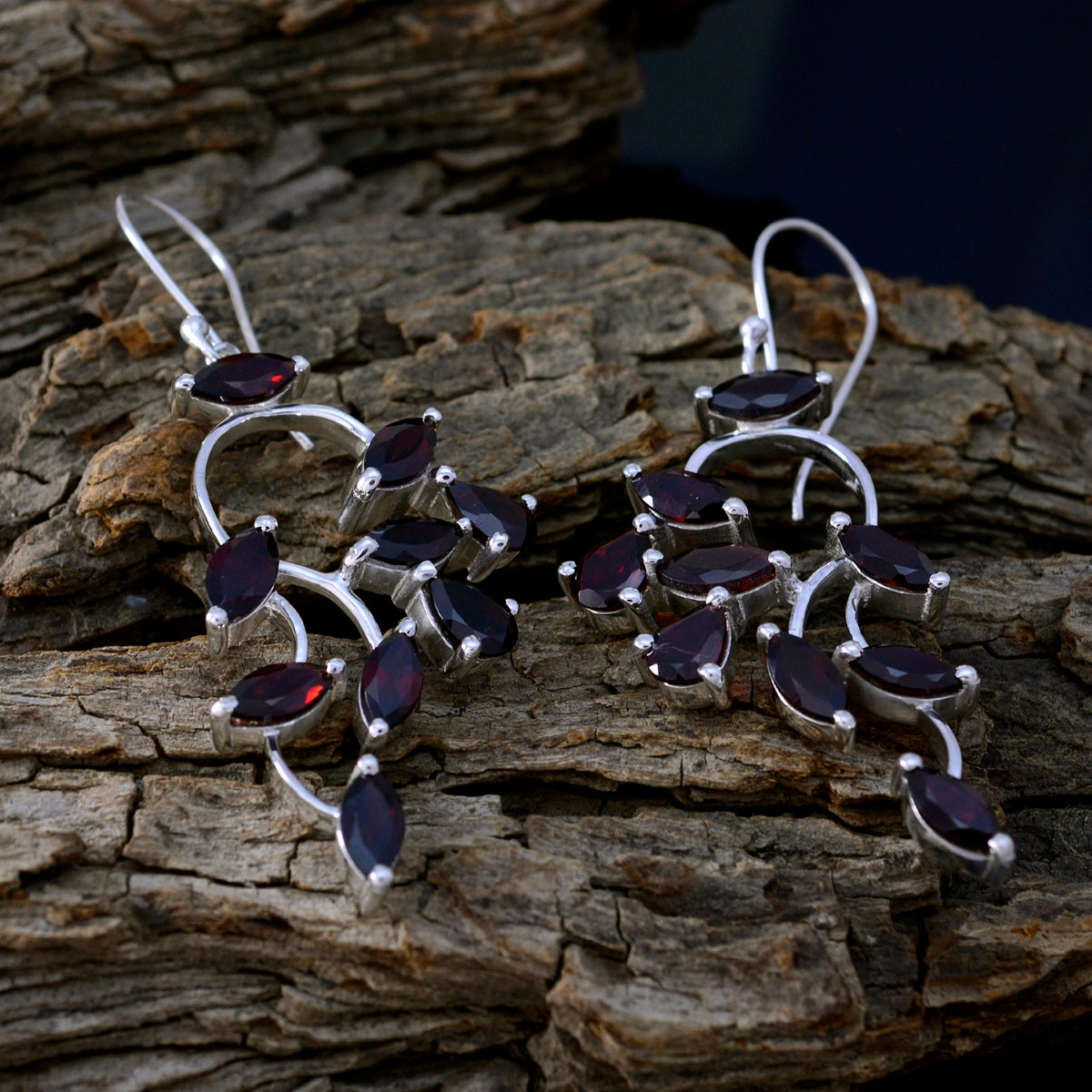 Eliza Red Edgy multiple Dangle Earring