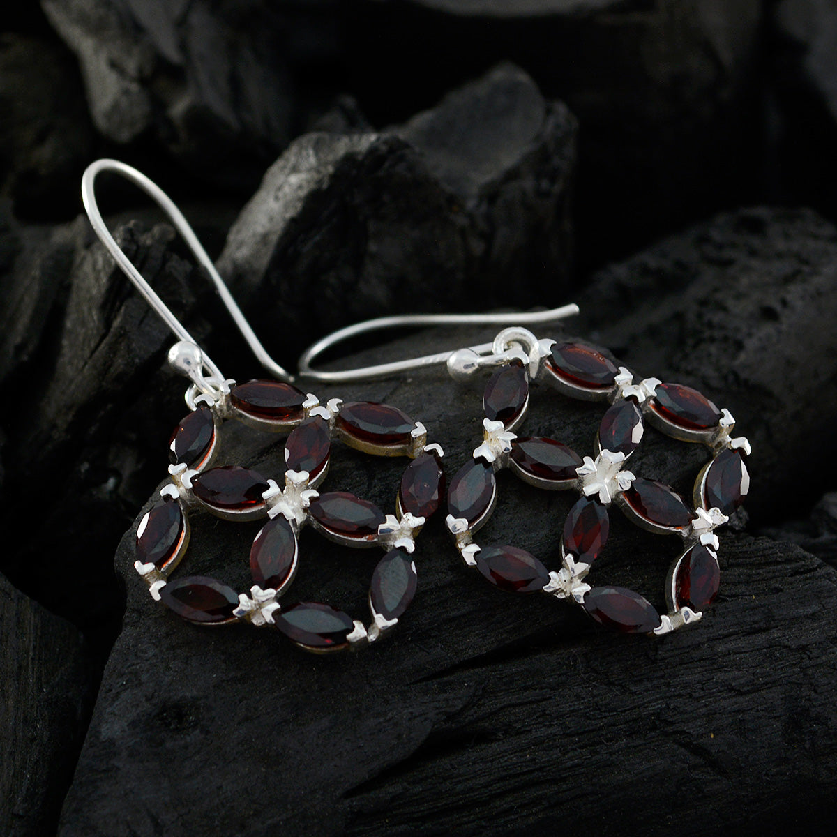 Elena Red Minimal multiple Dangle Earring
