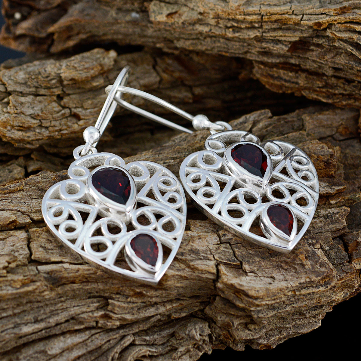 Florencia Red Edgy multiple Dangle Earring