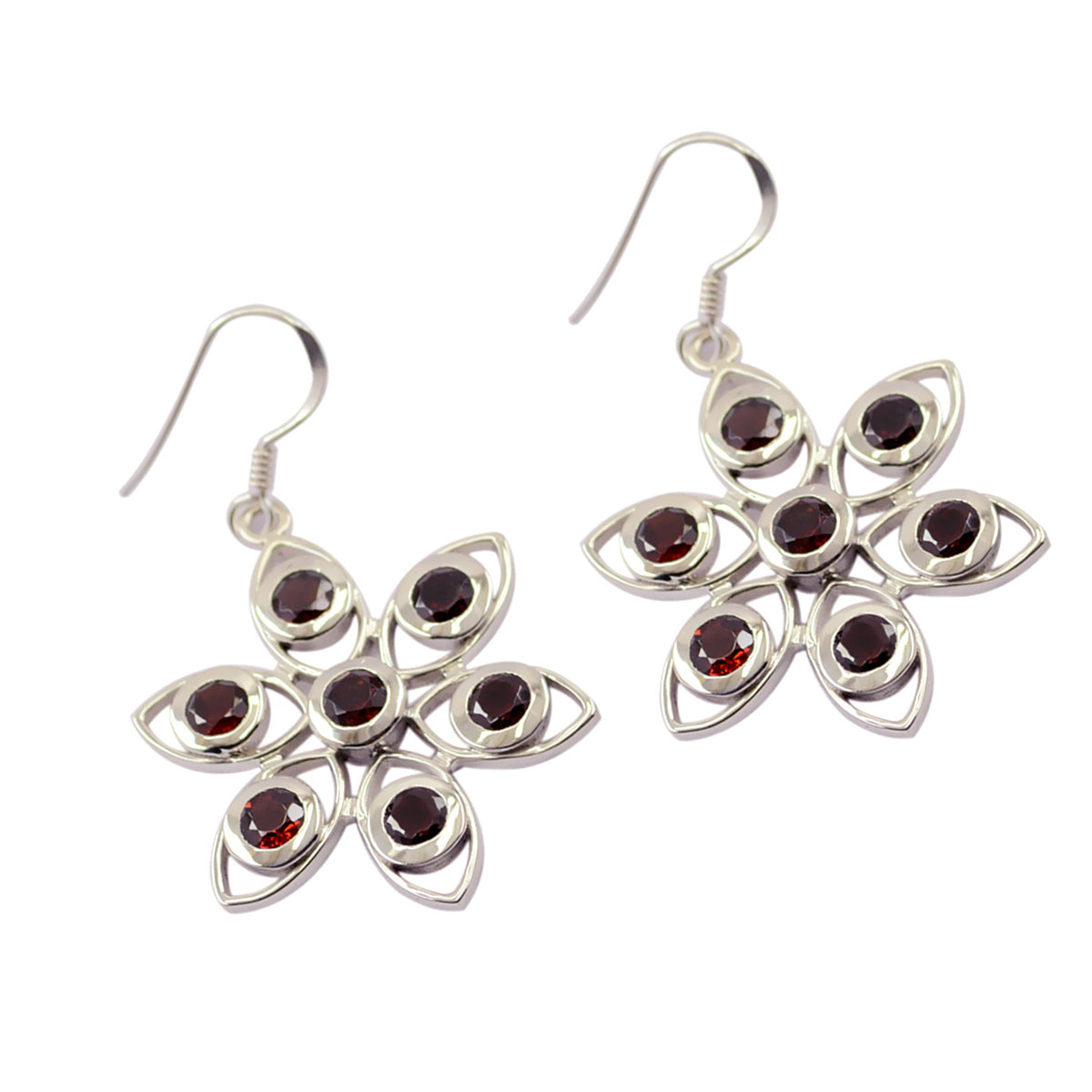 Clara Red Edgy multiple Dangle Earring