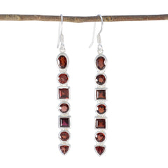 Soo jin Red Classic multiple Dangle Earring Garnet Red Dangle