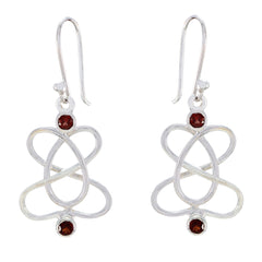 Wen Red Delicate multiple Dangle Earring Garnet Red Dangle