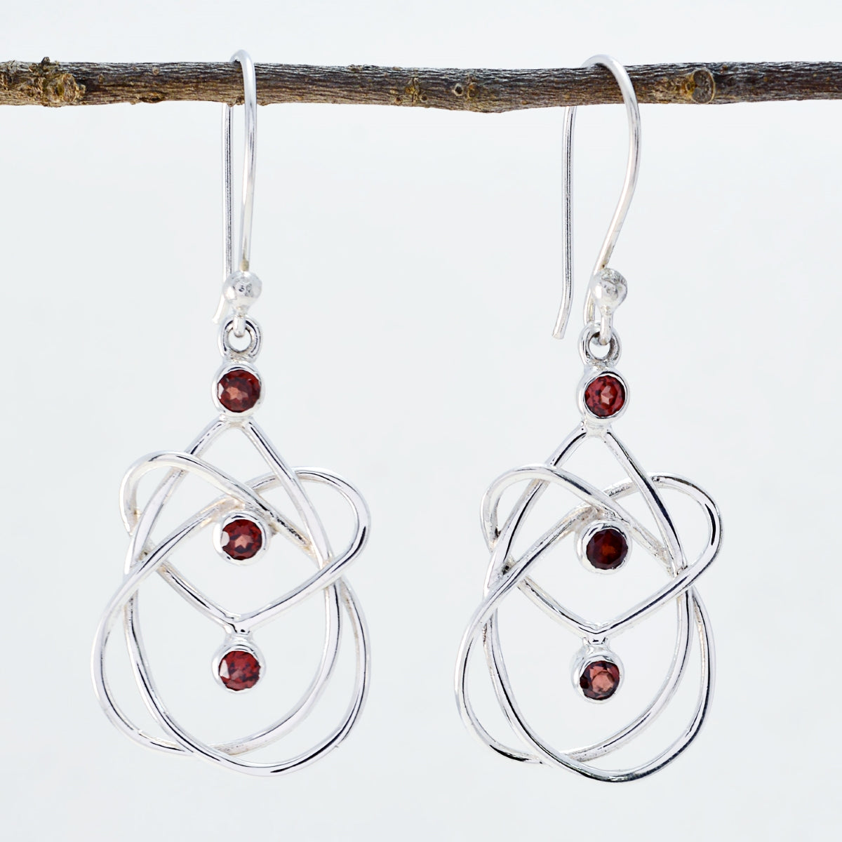 Mathilde Red Featherlight multiple Dangle Earring
