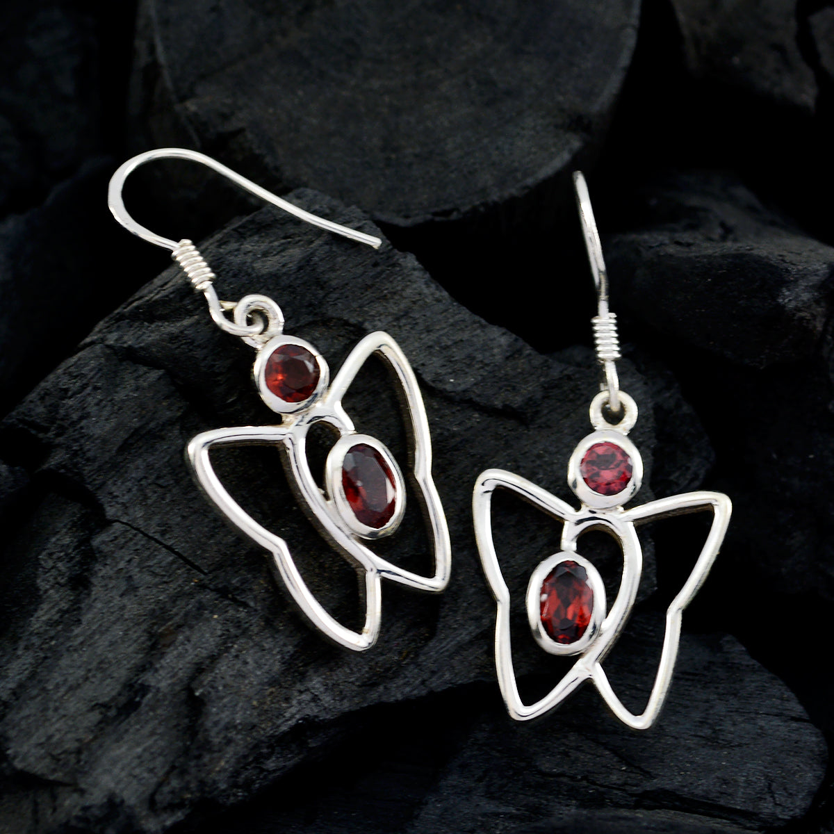 Olivia Red Slim multiple Dangle Earring