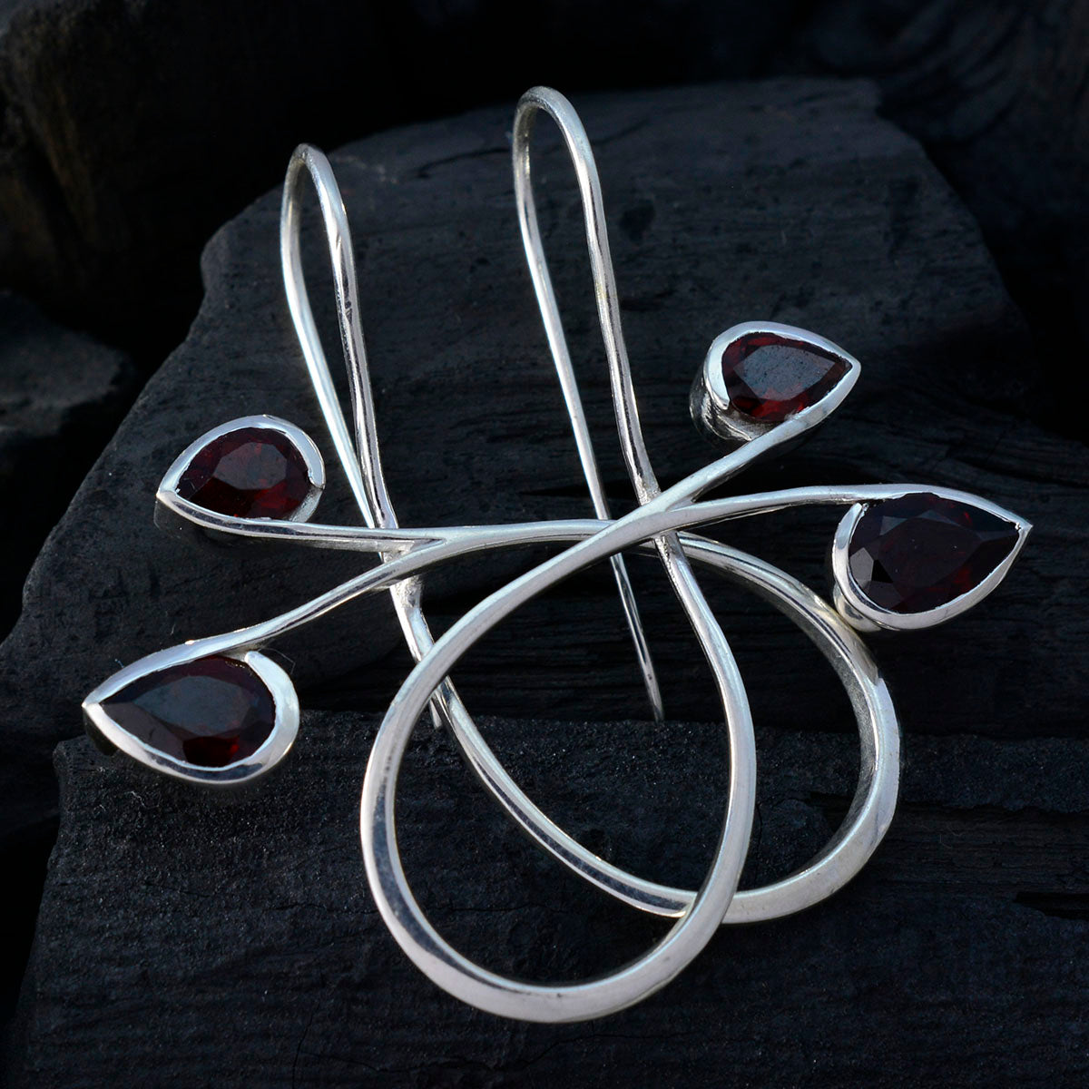 Sakura Red Eye catching multiple Dangle Earring