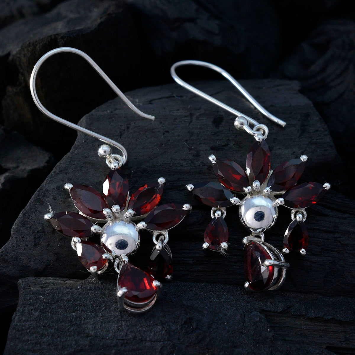 Xiu Red Mid weight multiple Dangle Earring