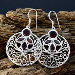 Ivy Red Edgy quarter Dangle Earring