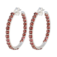 Skylar Red Versatile multiple Stud Earring Garnet Red Stud