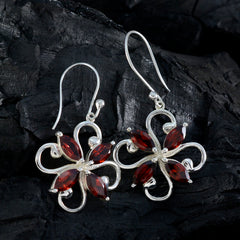 Bianca Red Minimal quarter Dangle Earring
