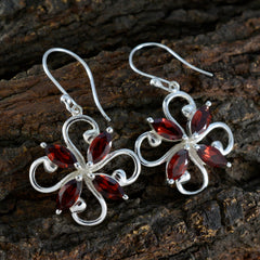 Bianca Red Minimal quarter Dangle Earring
