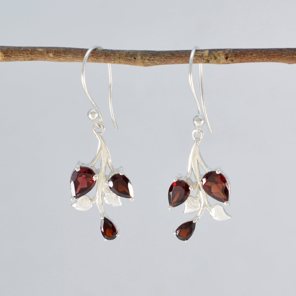 Camila Red Whisper thin Trilogy Dangle Earring