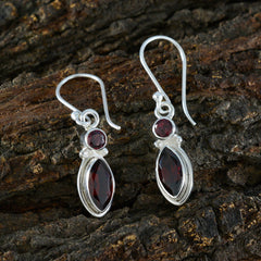 Aurora Red Whisper thin Toi et Moi Dangle Earring