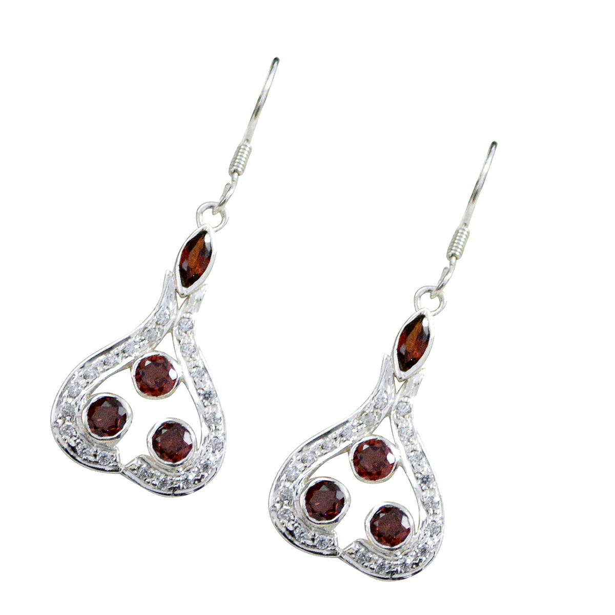 Ying Red Dainty multiple Dangle Earring