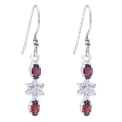 Andrea Red Elegant multiple Dangle Earring Garnet Red Dangle