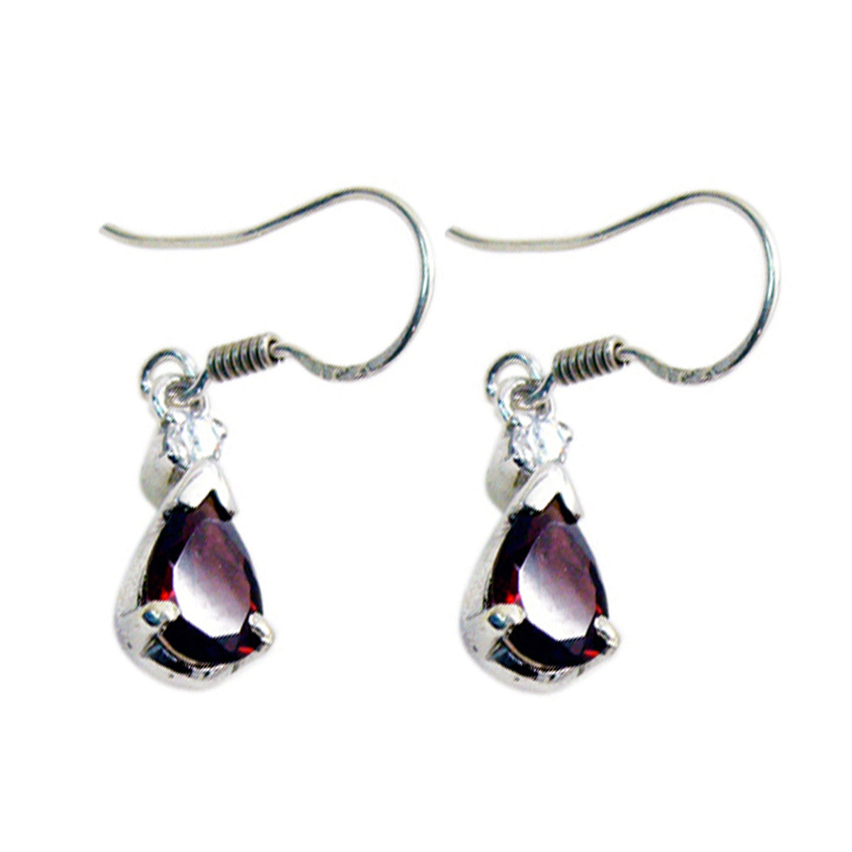 Ivy Red Delicate multiple Dangle Earring Garnet Red Dangle