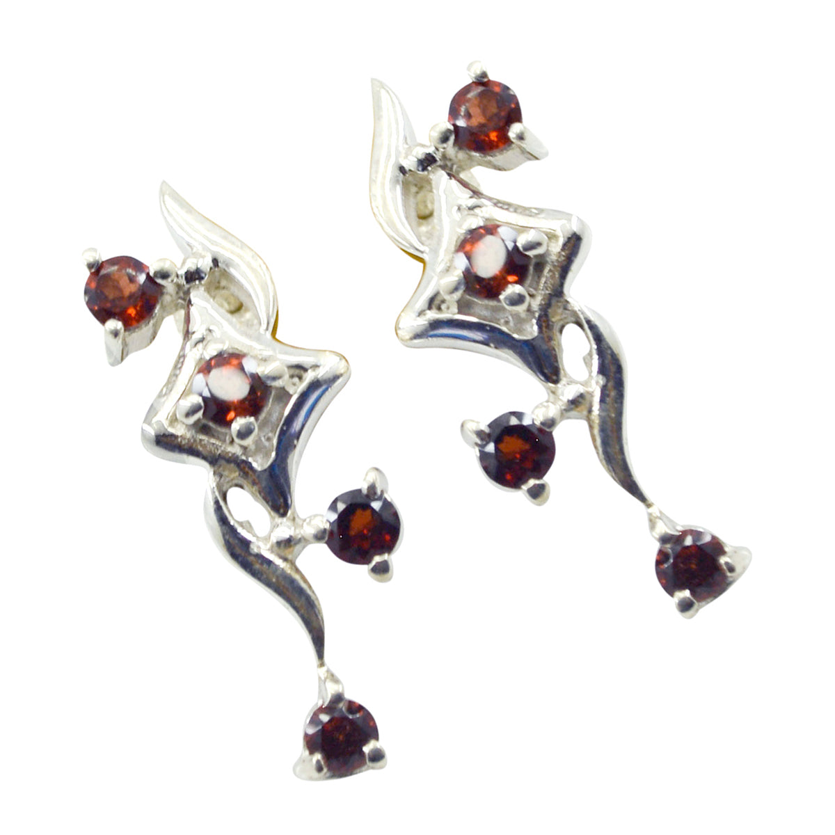 Josephine Red Dainty multiple Dangle Earring