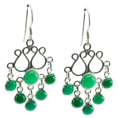 Claire Green Classic multiple Dangle Earring Green Onyx Green Dangle