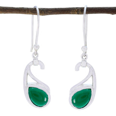 Elena Green Featherlight Solitaire Dangle Earring Green Onyx Green Dangle