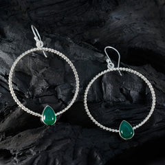 Florencia Green Tiny Solitaire Dangle Earring