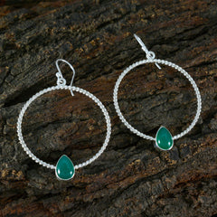 Florencia Green Tiny Solitaire Dangle Earring