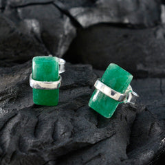 Gabriela Green Minimalist Solitaire Stud Earring