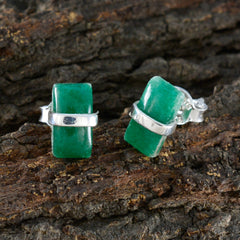 Gabriela Green Minimalist Solitaire Stud Earring
