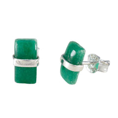 Gabriela Green Minimalist Solitaire Stud Earring