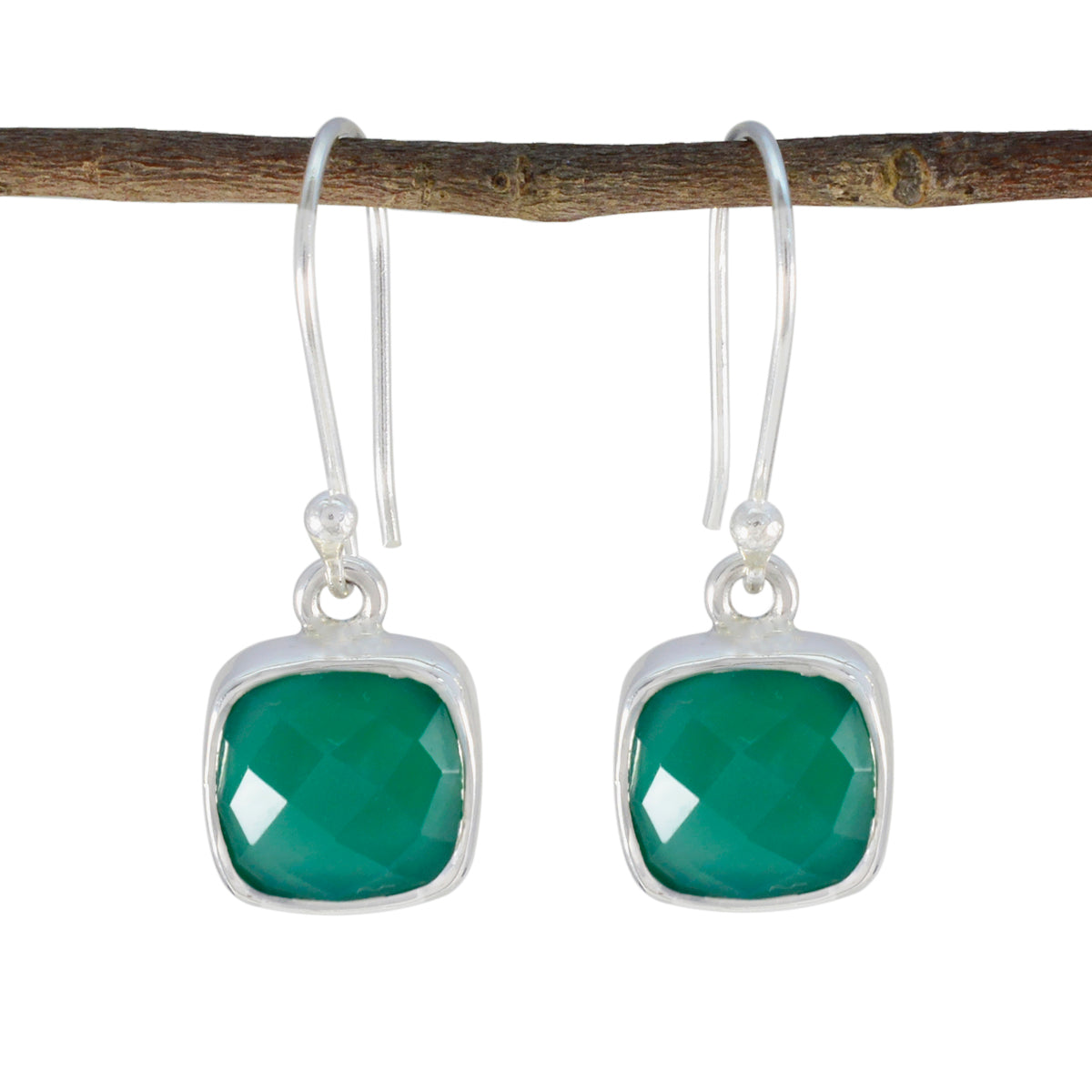 Ivana Green Tiny multiple Dangle Earring Green Onyx Green Dangle